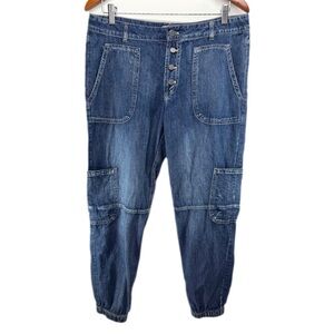 Sundance Jolienne Denim Cargo Jogger Ankle Jeans 10